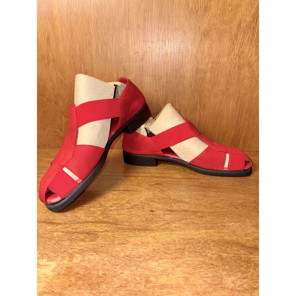 Vintage Red Fisherman Sandals Trader Bay Strappy Boho Summer US Women's 8 M